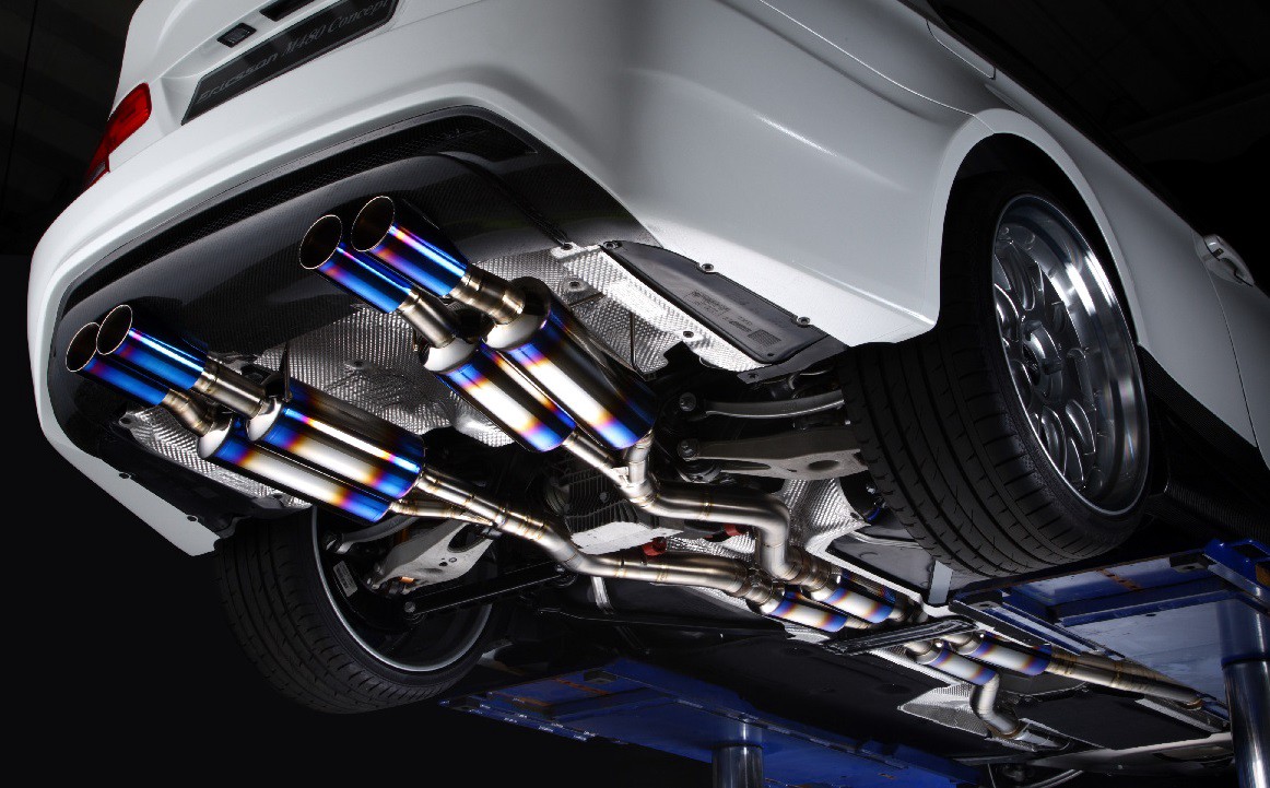 Installed performance exhaust system